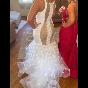 White formal prom dress